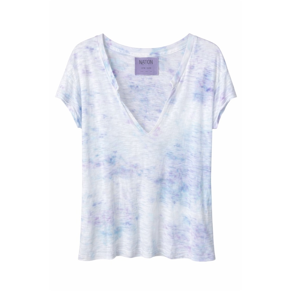 Nation by Jen Mencher Tie-Dye V-Neck Tee